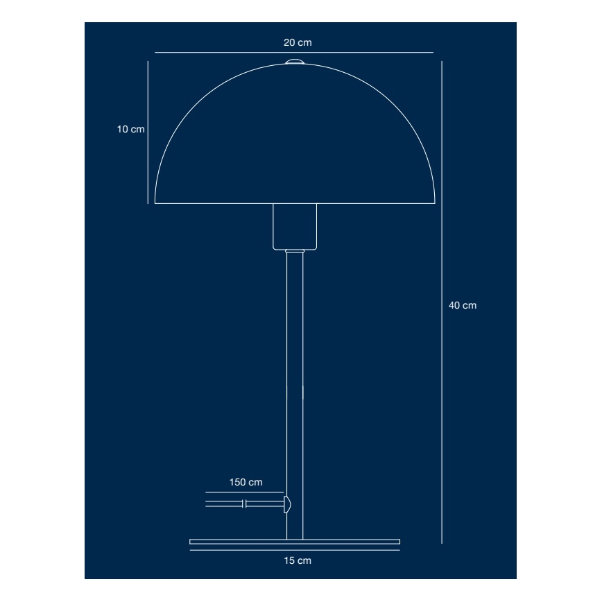 Nordlux - Lampe de table ELLEN 1xE14/40W/230V doré/noir