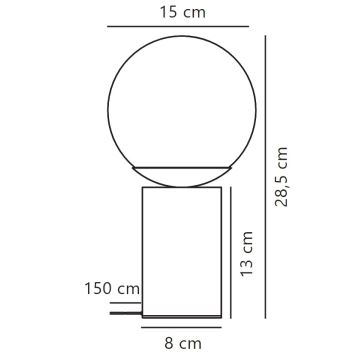 Nordlux - Lampe de table LILLY 1xE14/25W/230V marbre/gris