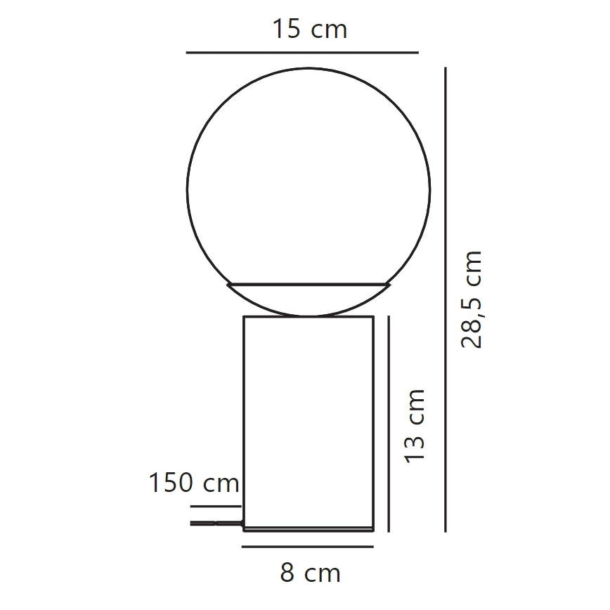 Nordlux - Lampe de table LILLY 1xE14/25W/230V marbre/gris