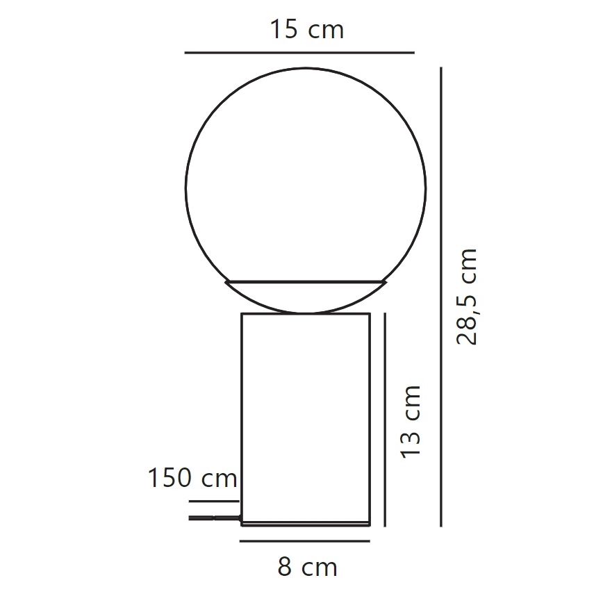 Nordlux - Lampe de table LILLY 1xE14/25W/230V marbre/marron