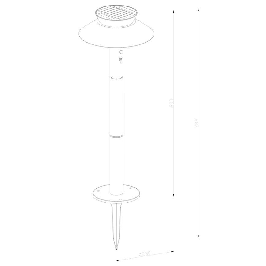 Nordlux - Lampe solaire avec détecteur JUSTINA LED/5W/3,7V IP44