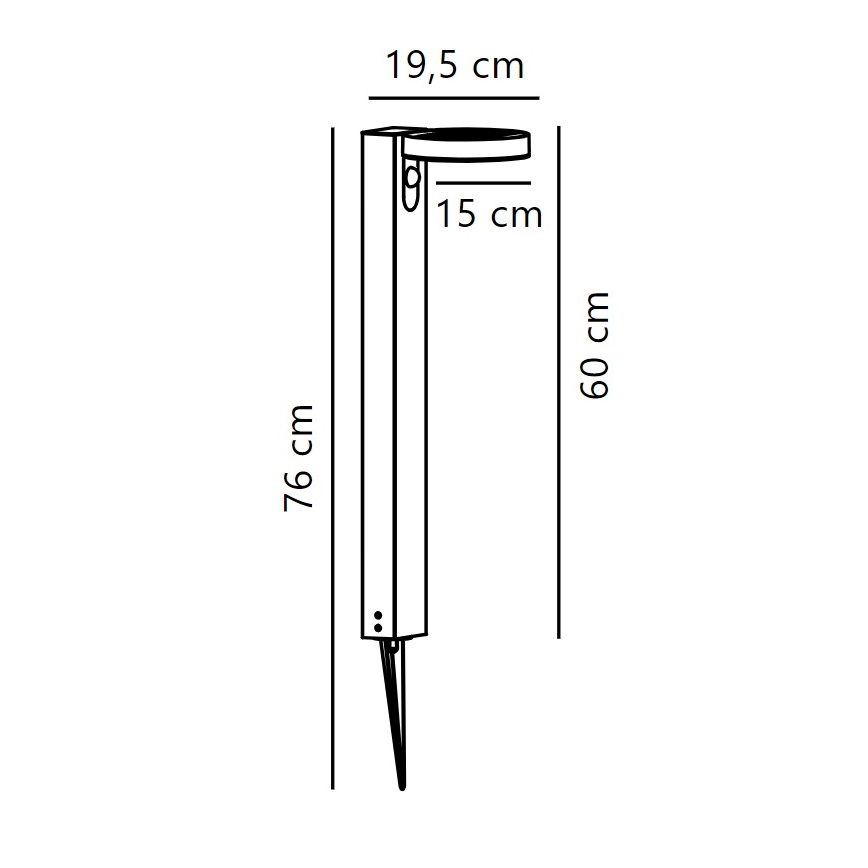 Nordlux - Lampe solaire avec détecteur RICA LED/5W/3,7V IP44