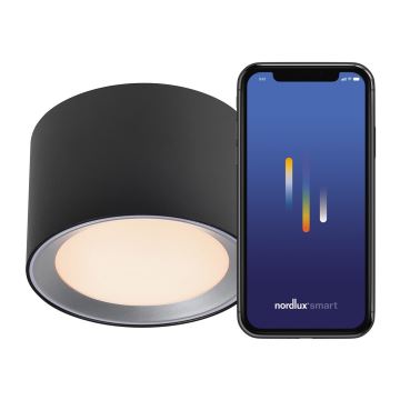 Nordlux - Spot LED à intensité variable pour salle de bain LANDON SMART LED/8W/230V 2700-6500K IP44 noir