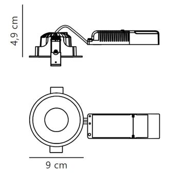 Nordlux - Spot encastrable de salle de bain à intensité variable ALBRIC LED/8W/230V IP44 noir