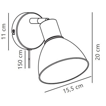 Nordlux - Spot mural POP 1xE27/18W/230V beige