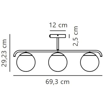 Nordlux - Suspension-barre GRANT 3xE14/25W/230V doré