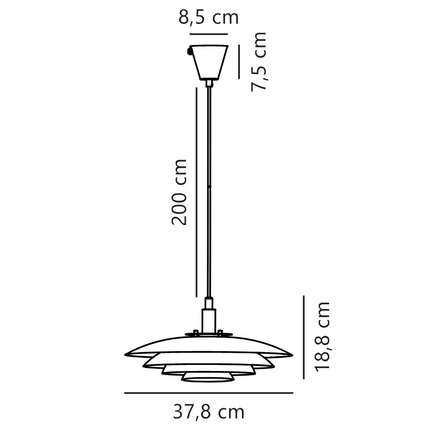 Nordlux - Suspension filaire BRETAGNE 1xG9/25W/230V anthracite