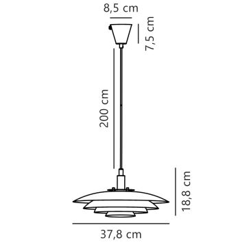 Nordlux - Suspension filaire BRETAGNE 1xG9/25W/230V blanc