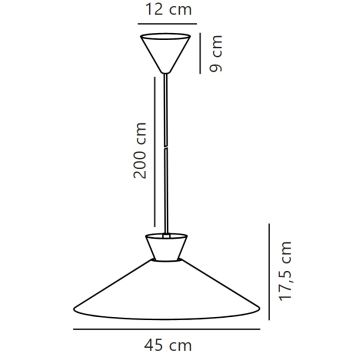 Nordlux - Suspension filaire DIAL 1xE27/40W/230V d. 45 cm gris