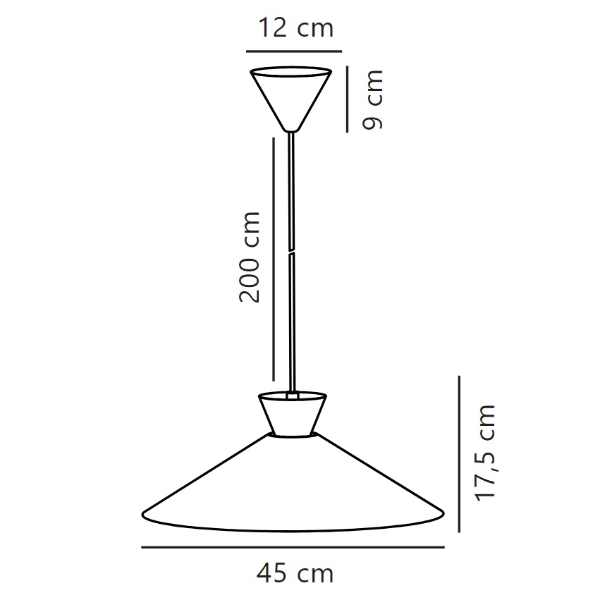 Nordlux - Suspension filaire DIAL 1xE27/40W/230V d. 45 cm noir