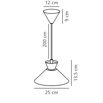 Nordlux - Suspension filaire DIAL 1xE27/40W/230V d. 25 cm noir