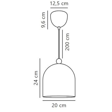 Nordlux - Suspension filaire GASTON 1xE27/40W/230V blanc