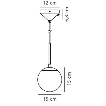 Nordlux - Suspension filaire GRANT 1xE14/15W/230V d. 15 cm