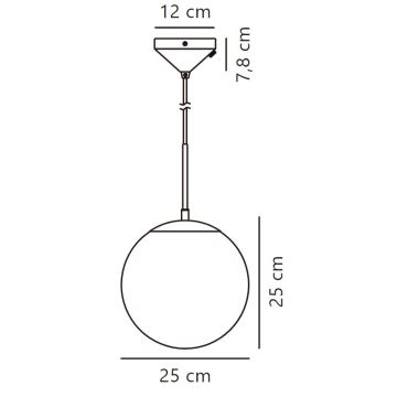 Nordlux - Suspension filaire GRANT 1xE14/25W/230V d. 25 cm