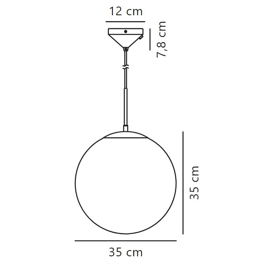 Nordlux - Suspension filaire GRANT 1xE27/25W/230V d. 35 cm