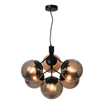 Nordlux - Suspension filaire IVONA 6xE27/28W/230V noir