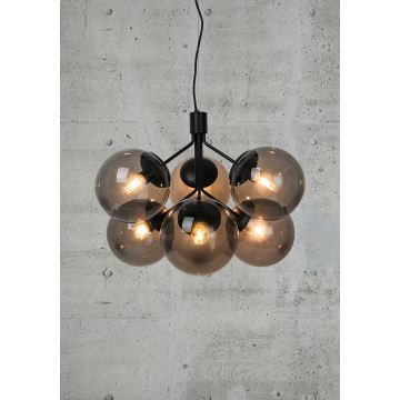 Nordlux - Suspension filaire IVONA 6xE27/28W/230V noir