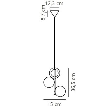 Nordlux - Suspension filaire LILLY 3xE14/40W/230V noir