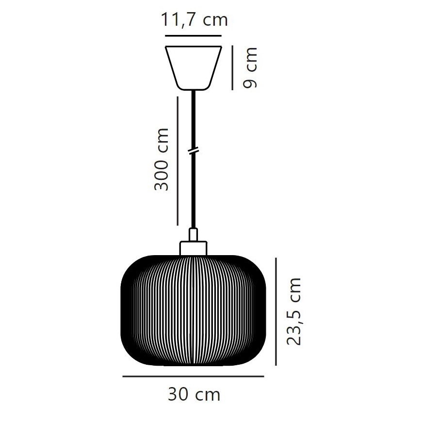 Nordlux - Suspension filaire MILFORD 1xE27/40W/230V d. 30 cm