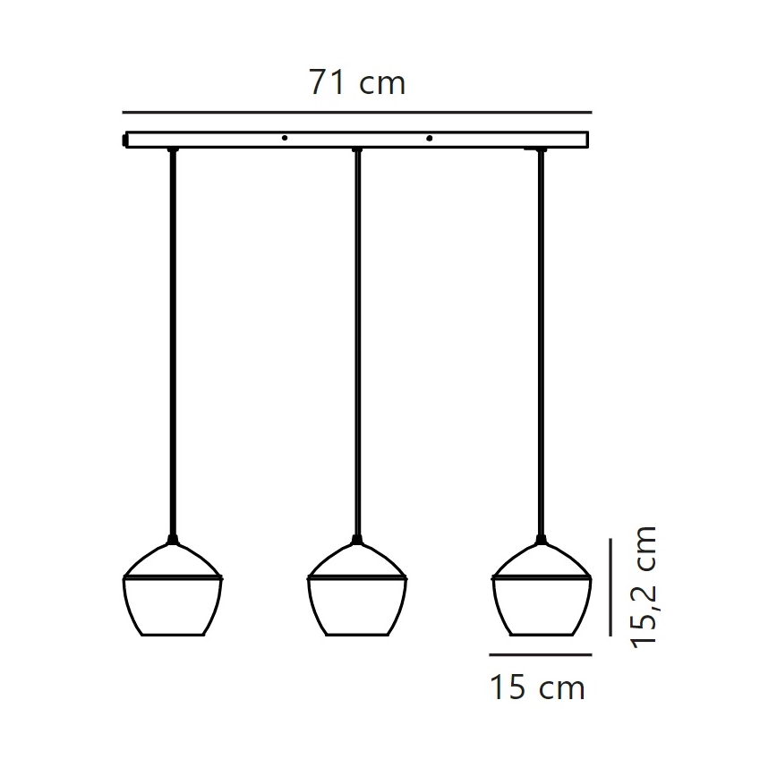 Nordlux - Suspension filaire ORBIFORM 3xE14/25W/230V noir/gris