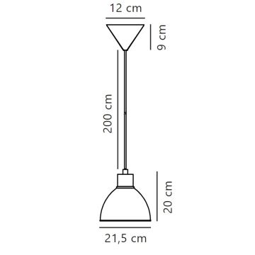 Nordlux - Suspension filaire POP 1xE27/40W/230V anthracite