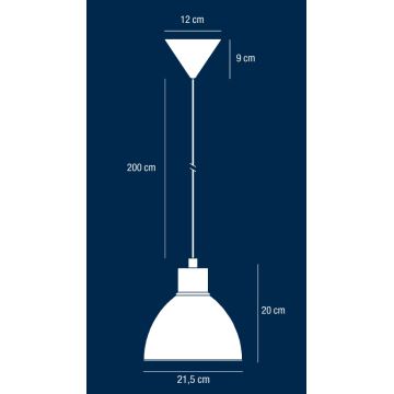 Nordlux - Suspension filaire POP 1xE27/40W/230V noir/doré