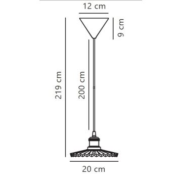 Nordlux - Suspension filaire TORINA 1xE27/40W/230V d. 20 cm