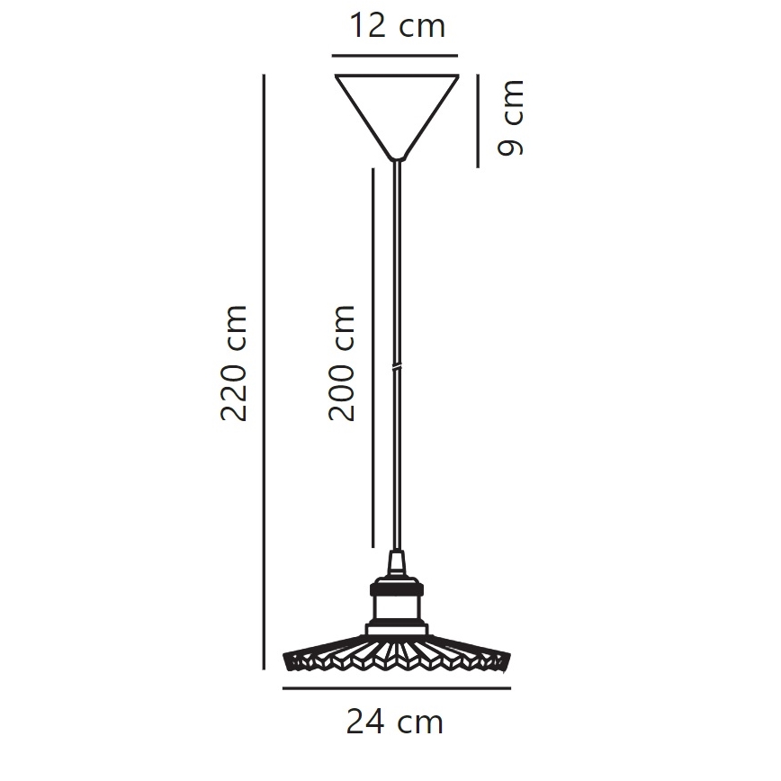 Nordlux - Suspension filaire TORINA 1xE27/40W/230V d. 24 cm