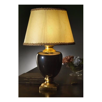 ONLI - Lampe de table MOZART 1xE27/22W/230V noir/doré 75 cm