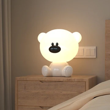 ONLI - Petite lampe de chevet enfant LED RGB PUPPIES LED/3W/USB nounours 30 cm