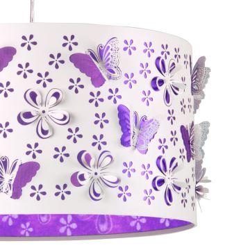 ONLI - Suspension enfant TITILLA 1xE27/22W/230V violet/blanc