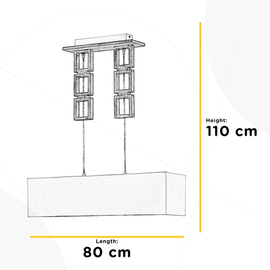 ONLI - Suspension filaire KISAR 2xE27/22W/230V