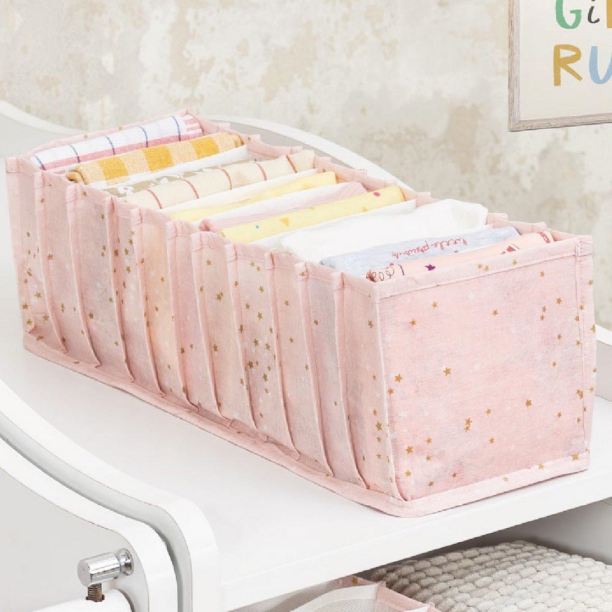 Organiseur de placard 42x16x13 cm rose