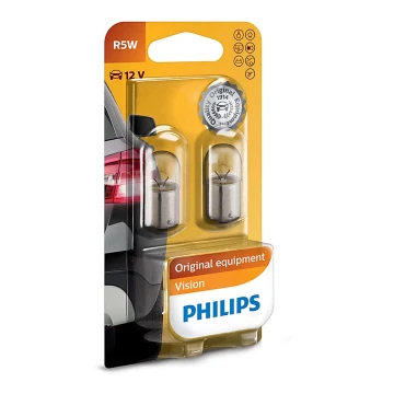 PACK 2x Ampoule pour voiture Philips VISION 12821B2 R5W BA15s/5W/12V