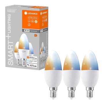 PACK 3x Ampoule à intensité variable LED SMART+ E14/5W/230V 2700K-6500K Wi-Fi - Ledvance