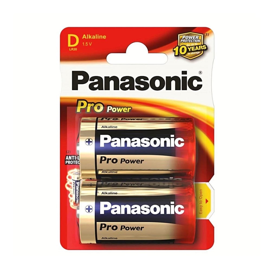 Panasonic LR20 PPG - 2 pc Pile alcaline D Pro Power 1,5V