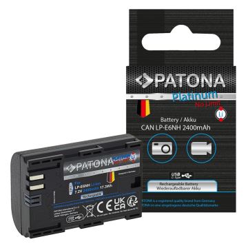 PATONA - Batterie Canon LP-E6NH 2400mAh Li-Ion Platinum USB-C