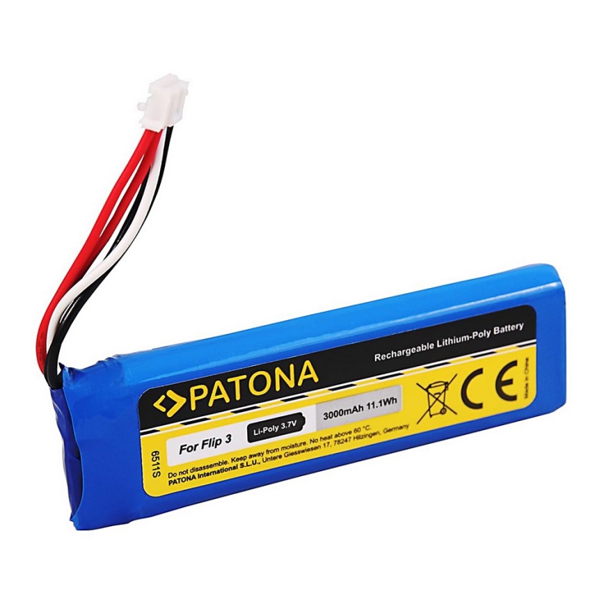 PATONA - Batterie JBL Flip 3 3000mAh 3,7V Li-Pol