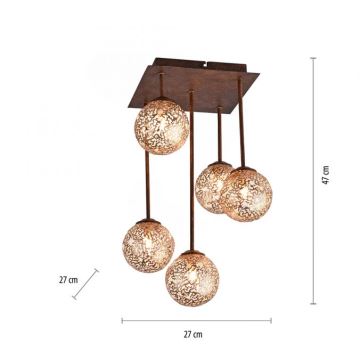 Paul Neuhaus 6234-48 - Suspension avec tige GRETA 5xG9/40W/230V