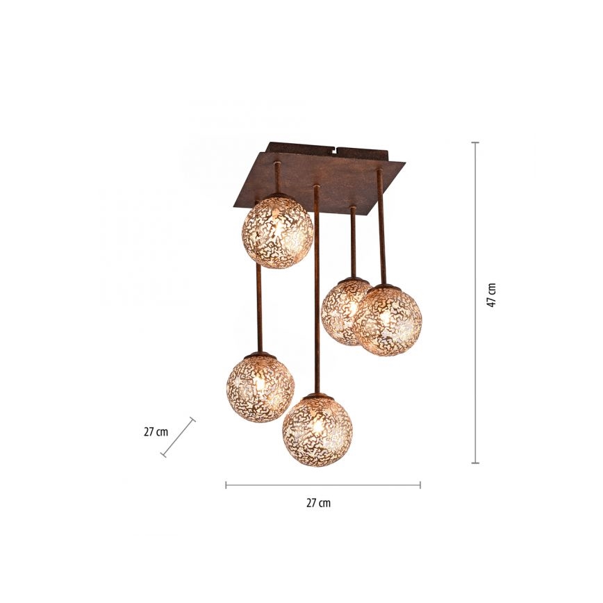 Paul Neuhaus 6234-48 - Suspension avec tige GRETA 5xG9/40W/230V