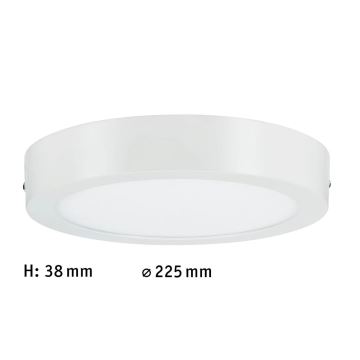 Paulmann 70642 - LED/12,5W Plafonnier LUNAR 230V d. 22,5 cm blanc