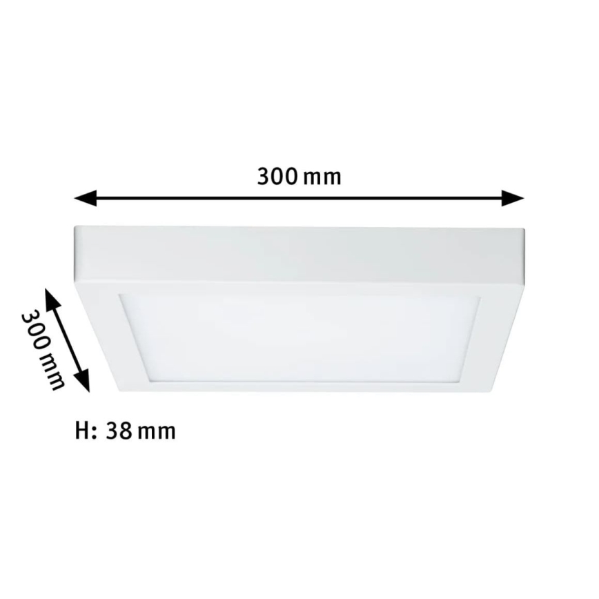 Paulmann 70646 - LED/16W Plafonnier LUNAR 230V 30x30 cm blanc