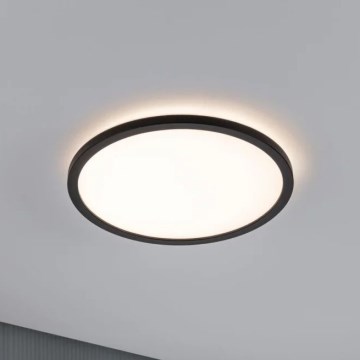 Paulmann 70998 - Panneau en saillie LED/16W ATRIA 230V 3000K d. 29,3 cm noir