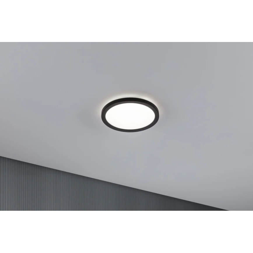 Paulmann 71002 - Panneau en saillie LED/11,2W ATRIA 230V 4000K d. 19 cm noir