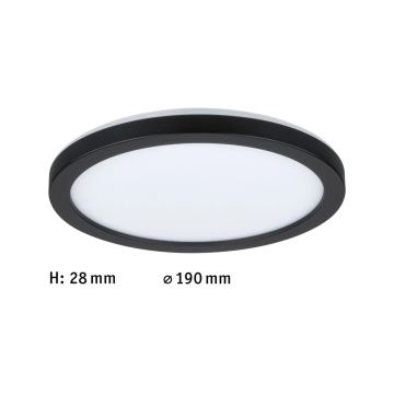 Paulmann 71002 - Panneau en saillie LED/11,2W ATRIA 230V 4000K d. 19 cm noir