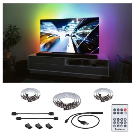 Ledvance - Ruban LED RGB à intensité variable pour TV FLEX 2m LED