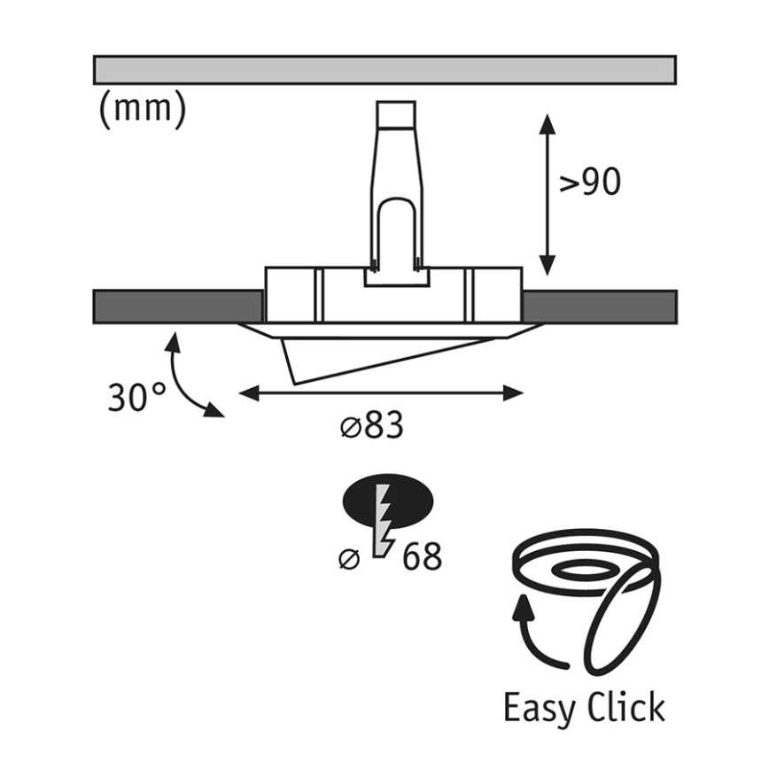 Paulmann 92533 - PACK 3x Luminaire LED encastrable PREMIUM LINE 3xGU10-LED/4W/230V