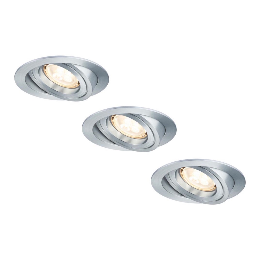 Paulmann 92823 - LOT 3x Spot encastrable LED salle de bain COIN