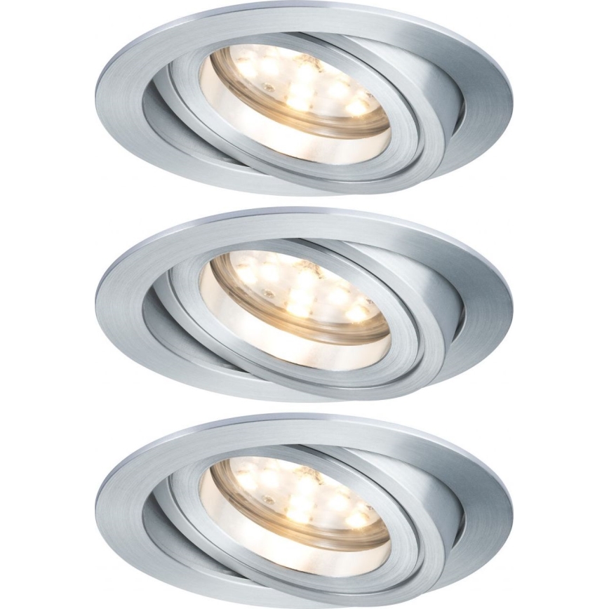 Paulmann 92817 - LOT 3xLED/7W IP23 Spot encastrable salle de bain à intensité variable COIN 230V