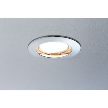 Paulmann 92829 - LOT 3x LED/6,8W IP44 Luminaire encastré à intensité variable pour salle de bain COIN 230V